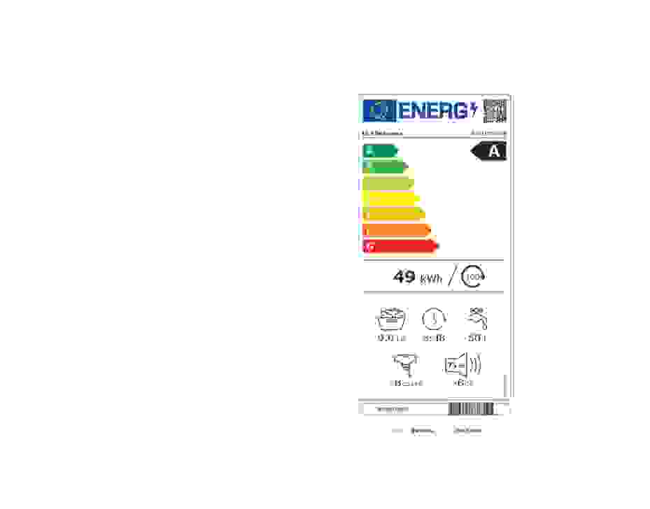 Energielabel LG wasmachine F4X1009NWB