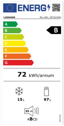 Energielabel LIEBHERR koelkast Rb 1401 20