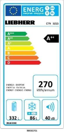 Energielabel LIEBHERR koelkast wit CTN5215/20