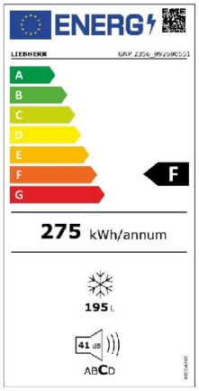 Energielabel LIEBHERR vrieskast no-frost GNP2356-24