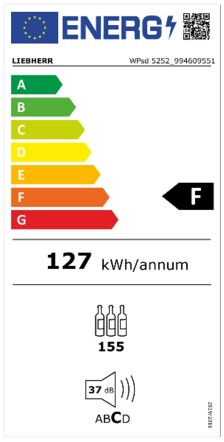 Energielabel LIEBHERR wijnkoelkast WPSD 5252 20