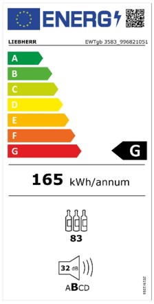 Energielabel LIEBHERR wijnkoelkast zwart EWTgb 3583 26