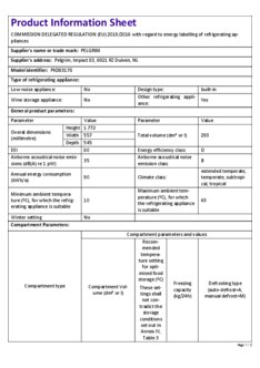 Energielabel PELGRIM koelkast inbouw PKD83178