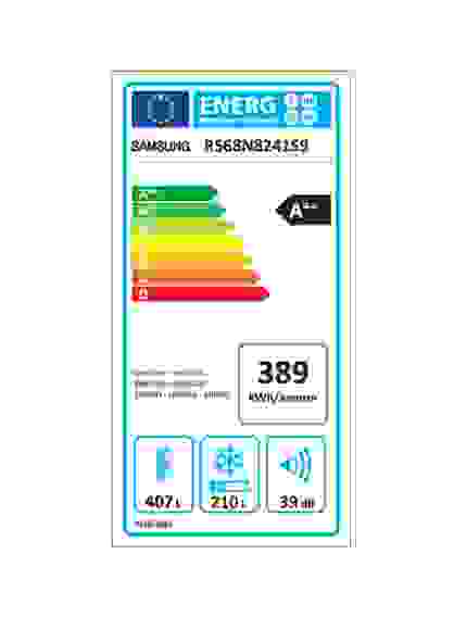 Energielabel SAMSUNG side/by/side koelkast RS68N8241S9