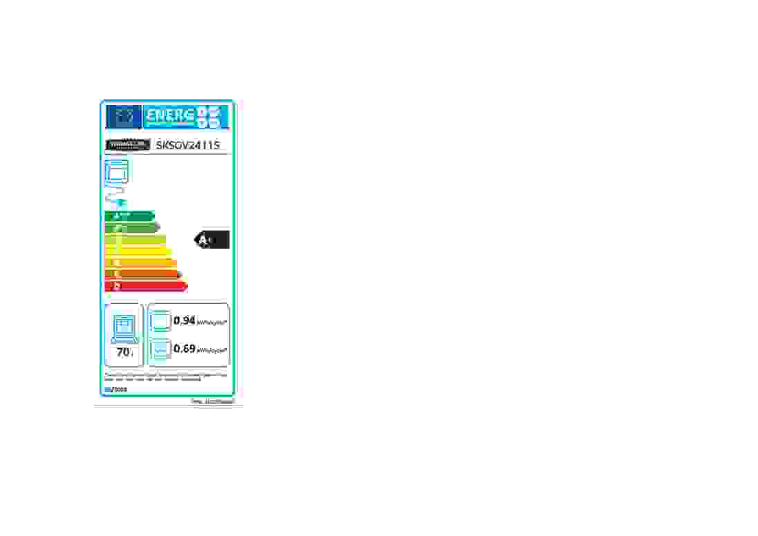 Energielabel SKS combi stoomoven zilver grijs SKSOV2421MS