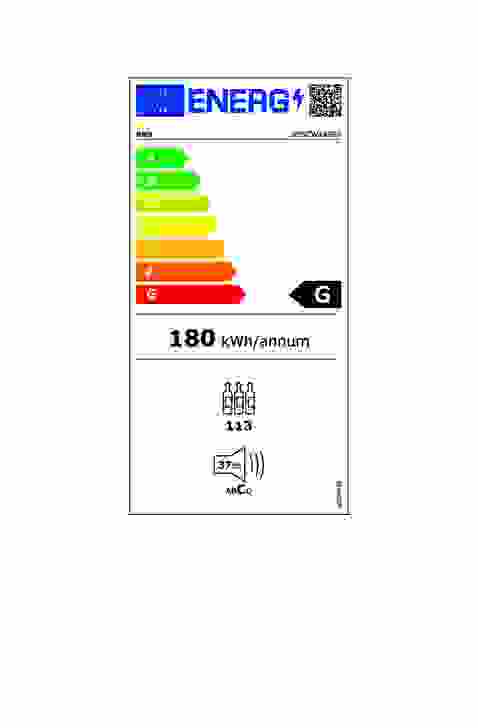 Energielabel SKS wijnkoelkast inbouw SKSCW243RP