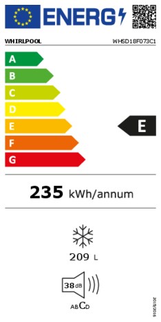Energielabel WHIRLPOOL vrieskast WHSD18F073C1