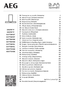 Gebruiksaanwijzing AEG afzuigkap wand zwart GV77D61SB
