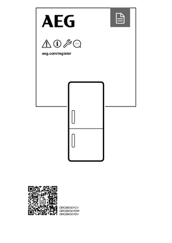 Gebruiksaanwijzing AEG inbouw, onderbouw of vrijstaand ORC6M301DV