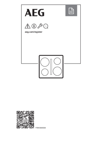 Gebruiksaanwijzing AEG inductie kookplaat met afzuiging inbouw TT64CB00CB