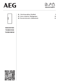 Gebruiksaanwijzing AEG koelkast inbouw TK3SS101DC
