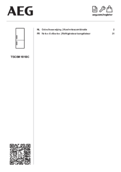 Gebruiksaanwijzing AEG koelkast inbouw TSC8M181BC