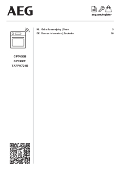 Gebruiksaanwijzing AEG oven inbouw zwart TA7PK721B