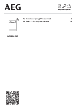 Gebruiksaanwijzing AEG vaatwasser inbouw GI8212C2SN