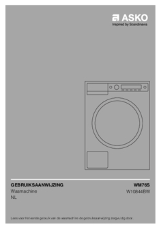 Gebruiksaanwijzing ASKO wasmachine W10844BW