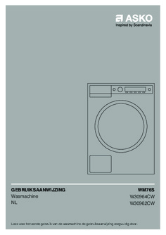 Gebruiksaanwijzing ASKO wasmachine W30964CW