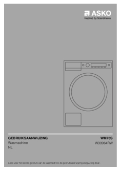 Gebruiksaanwijzing ASKO wasmachine W30964RW