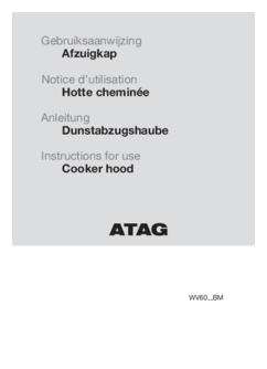 Gebruiksaanwijzing ATAG afzuigkap vlakscherm WV6092BM