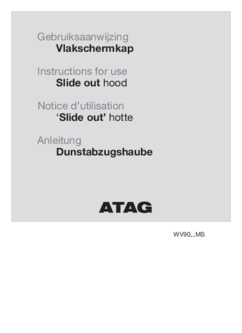 Gebruiksaanwijzing ATAG afzuigkap vlakscherm WV9092MS