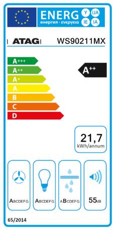 Gebruiksaanwijzing ATAG afzuigkap wand WS90211MX