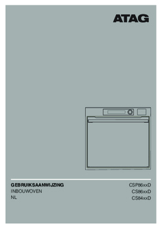 Gebruiksaanwijzing ATAG combi stoomoven inbouw CS8612D