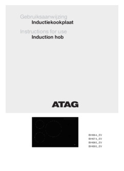 Gebruiksaanwijzing ATAG kookplaat inbouw inductie BIH09571EV