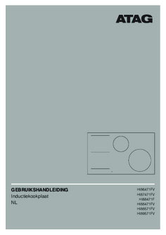 Gebruiksaanwijzing ATAG kookplaat inductie inbouw HI88471FV