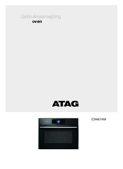 Gebruiksaanwijzing ATAG oven met magnetron inbouw CX4674M