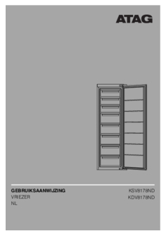 Gebruiksaanwijzing ATAG vrieskast inbouw KSV8178ND