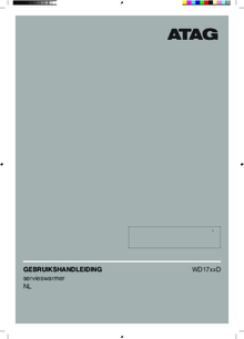 Gebruiksaanwijzing ATAG warmhoudlade inbouw WD1711D