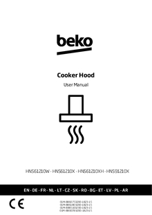 Gebruiksaanwijzing BEKO afzuigkap onderbouw HNS61210XH