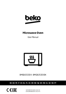 Gebruiksaanwijzing BEKO magnetron met grill inbouw BMGB 25333 DX