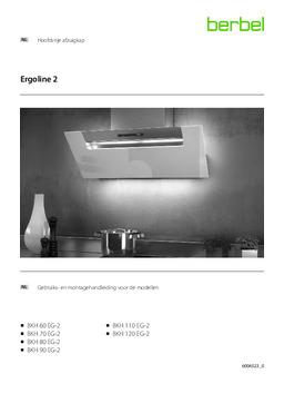 Gebruiksaanwijzing BERBEL afzuigkap eiland BKH 120 EG 2 zilvermetallic