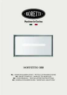 Gebruiksaanwijzing BORETTI afzuigkap plafond SOFFITTO100