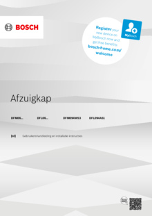 Gebruiksaanwijzing BOSCH afzuigkap vlakscherm DFL064W54