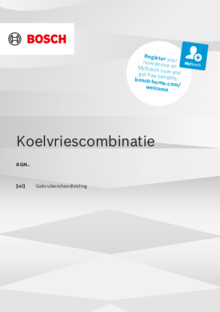 Gebruiksaanwijzing BOSCH koelkast blacksteel KGN492XCF