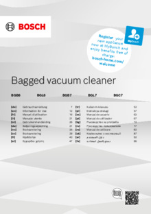 Gebruiksaanwijzing BOSCH stofzuiger imperialblue BGB7X420