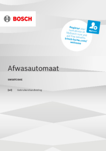 Gebruiksaanwijzing BOSCH vaatwasser geborsteld staal anti fingerprint SMS8TCI04E