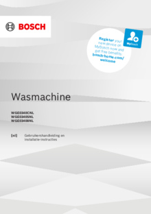 Gebruiksaanwijzing BOSCH wasmachine WGE03408NL