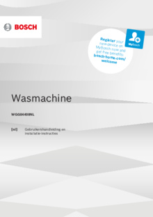 Gebruiksaanwijzing BOSCH wasmachine WGG04408NL