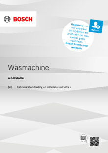 Gebruiksaanwijzing BOSCH wasmachine WGJ234A0NL