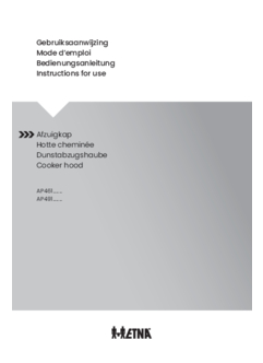 Gebruiksaanwijzing ETNA afzuigkap wand AP491RVS