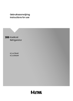 Gebruiksaanwijzing ETNA koelkast inbouw KCD8178DNF