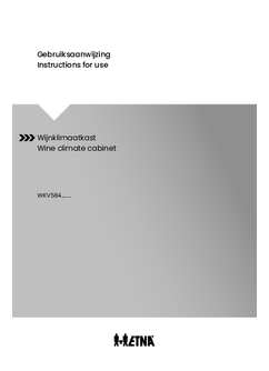 Gebruiksaanwijzing ETNA wijnkoelkast onderbouw WKO546