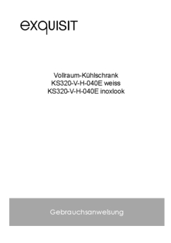 Gebruiksaanwijzing EXQUISIT koelkast KS320 V H 040E