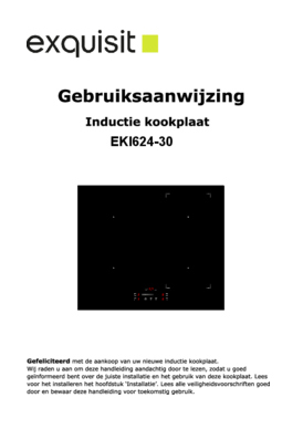 Gebruiksaanwijzing EXQUISIT kookplaat inbouw EKI624 30