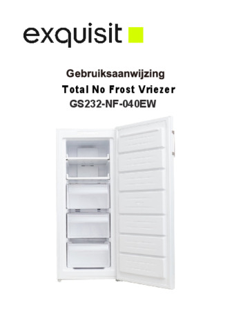 Gebruiksaanwijzing EXQUISIT vrieskast GS232 NF 040EW