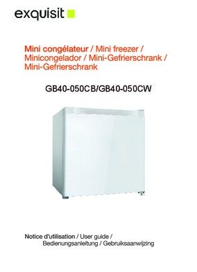 Gebruiksaanwijzing EXQUISIT vrieskist GB40 050CB