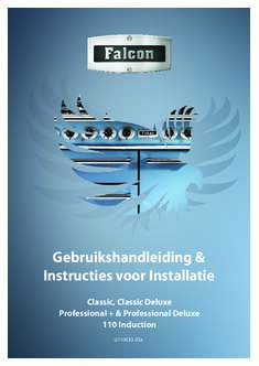 Gebruiksaanwijzing FALCON fornuis Classic Deluxe 110 inductie Royal Pearl