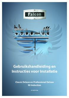 Gebruiksaanwijzing FALCON fornuis Classic Deluxe 90 inductie royal pearl
